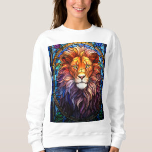 Sweatshirt Lion Majestueux En Verre Tissan