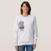Sweatshirt Lion monochrome majestueux (Devant entier)