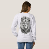 Sweatshirt Lion monochrome majestueux (Dos entier)