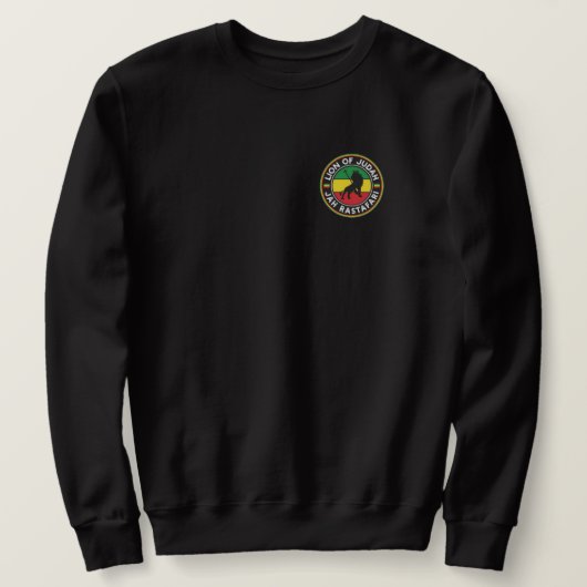 Sweatshirt Lion of Judah Rasta Reggae Jah Rastafari Sweater (Design devant)