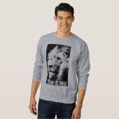 Sweatshirt Lion Pop Art Moderne Tête Le Roi Modèle Hommes (Devant entier)