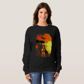Sweatshirt Lion Safari coucher de soleil Zoo gardien animal B (Devant entier)