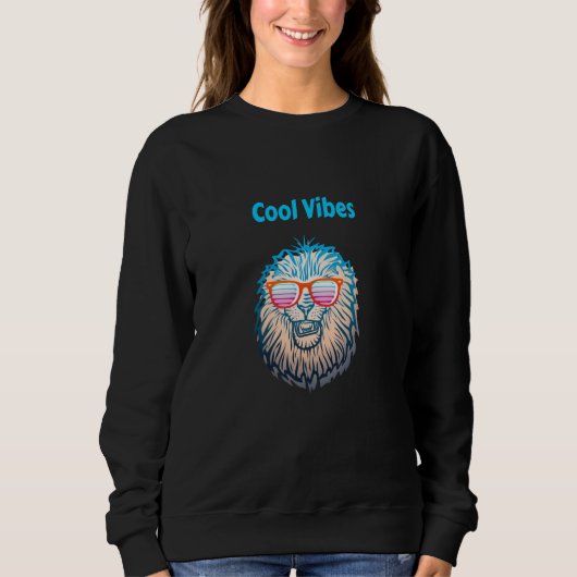 Sweatshirt Lion Vibes cool (Devant)