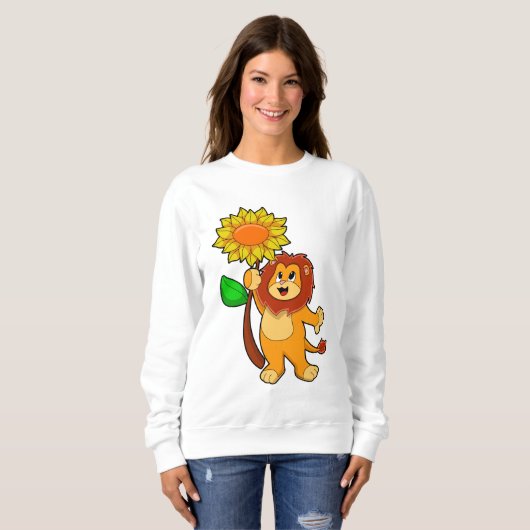 Sweatshirt Lion with Flower (Devant entier)