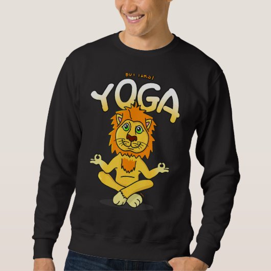Sweatshirt Lion Yoga Sport Fitness 1 (Devant)