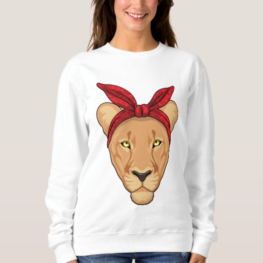 Sweatshirt Lioness with bandana (Devant)