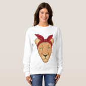 Sweatshirt Lioness with bandana (Devant entier)