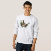 Sweatshirt Lionfish - Conception abstraite - Découpe d'une ph (Devant entier)