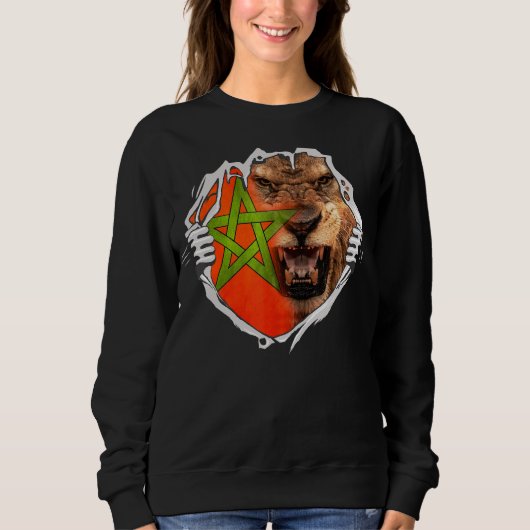 Sweatshirt Lions Marocains De La Poitrine (Devant)