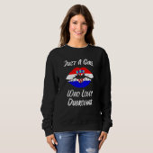 Sweatshirt Lips Mouth Love Croatia Flag Dubrovnik (Devant entier)