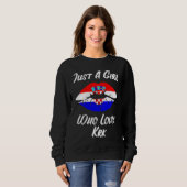Sweatshirt Lips Mouth Love Croatia Flag Krk (Devant entier)