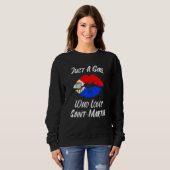Sweatshirt Lips Mouth Love Flag St Maarten (Devant entier)