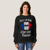 Sweatshirt Lips Mouth Love French Flag Toulouse (Devant entier)