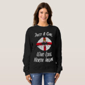 Sweatshirt Lips Mouth Love Northern Ireland Flag (Devant entier)