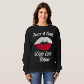 Sweatshirt Lips Mouth Love Polish Flag Thorn (Devant entier)