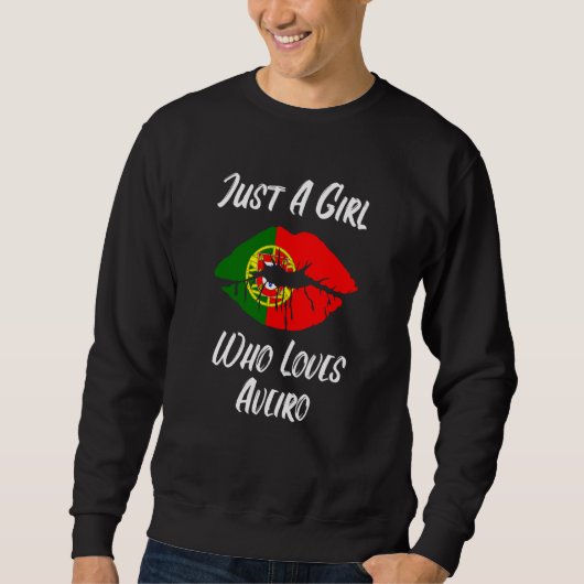 Sweatshirt Lips Mouth Love Portuguese Flag Aveiro (Devant)