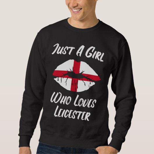 Sweatshirt Lips Mouth Love Saint George's Cross Flag Leiceste (Devant)