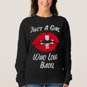 Sweatshirt Lips Mouth Love Switzerland Flag Basel (Devant)