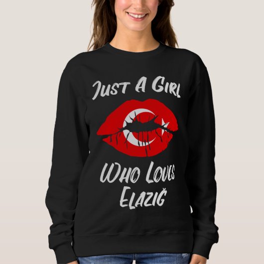 Sweatshirt Lips Mouth Love Turkish Flag Elazig (Devant)