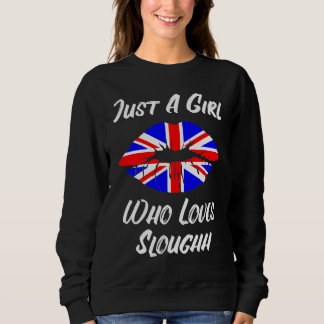 Sweatshirt Lips Mouth Love Union Jack Flag Slough