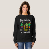 Sweatshirt Lire Tribe École Cactus Équipage de lecture Enseig (Devant entier)