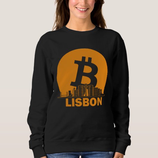 Sweatshirt Lisbon Bitcoin Maximalist  Bitcoin Lisbon Skyline (Devant)