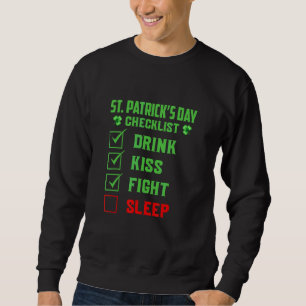 Sweatshirt Liste de contrôle Jour de la Saint Patrick Boire B