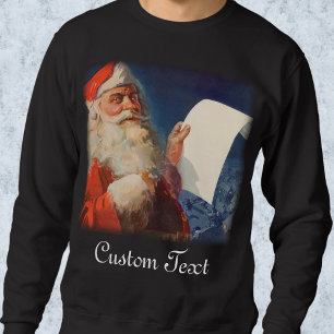 Sweatshirt Liste de naughty ou nice de Noël Père Noël vintage