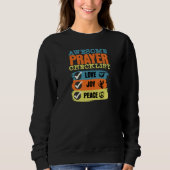 Sweatshirt Liste de prière géniale Foi (Devant)