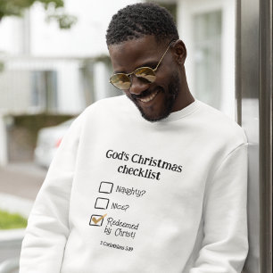 Sweatshirt LISTE DE VÉRIFICATION DE NOËL DE DIEU Christian Me