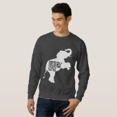 Sweatshirt Littéralement le moins drôle de cadeau d'éléphant  (Devant entier)