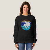 Sweatshirt Little Girl with her Wingled Lion imagination retr (Devant entier)