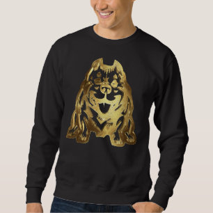 Sweatshirt Little Gold Pitbull Chien Chien Chien Tête Golden