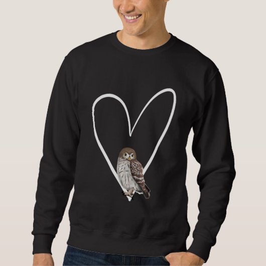 Sweatshirt Little Owl Bird Bird Birdwatcher Animal Biologist (Devant)