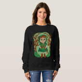 Sweatshirt Little Red Riding Hood Walking in the Forest (Devant entier)