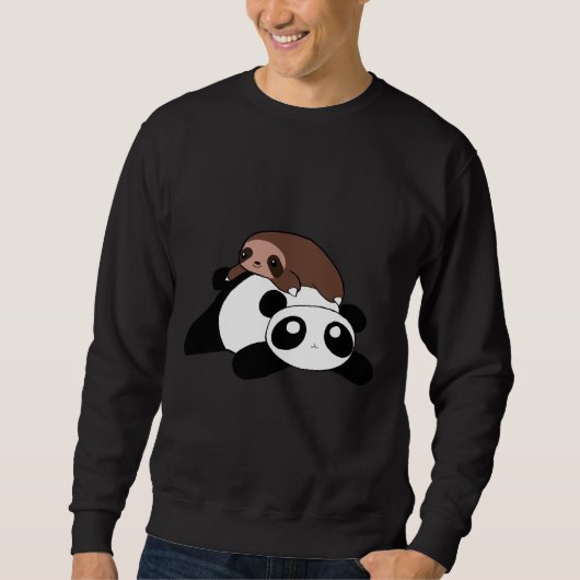 Sweatshirt Little Sloth Et Panda (Devant)