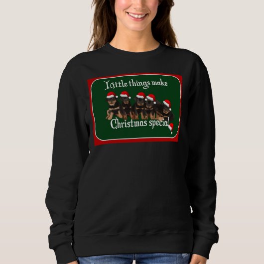 Sweatshirt Little Things Make Christmas Special Vector Cute R (Devant)