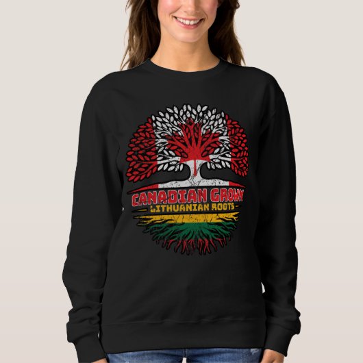 Sweatshirt Lituanie Lituanie Canada - Racines d'arbres du Can (Devant)
