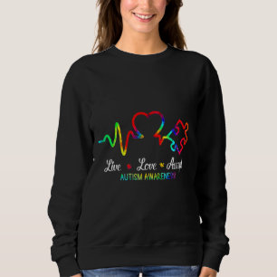Sweatshirt Live Love Accepter Sensibilisation sur l'autisme T