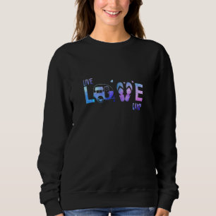 Sweatshirt Live Love Camp Camping Van Flip Flops Camping T