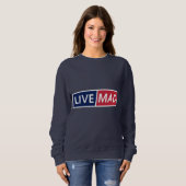 Sweatshirt LIVE MAD – Bold Minimal Modern Typography Style B (Devant entier)