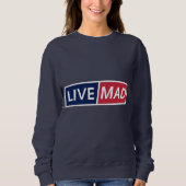 Sweatshirt LIVE MAD – Bold Minimal Modern Typography Style B (Devant)