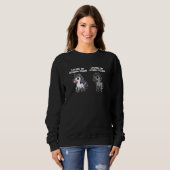 Sweatshirt Living in Rising Fawn Unicorn Rainbow Humor (Devant entier)