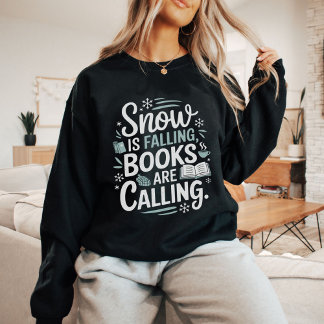 Sweatshirt Livre d'hiver Lover avec des flocons de neige