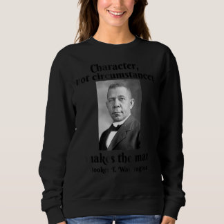 Sweatshirt Livre T Washington Caractère Fait Homme Black Hist