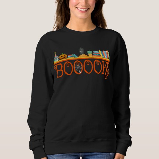 Sweatshirt Livres Ghost Boo Lire Livres Bibliothèque Enseigna (Devant)