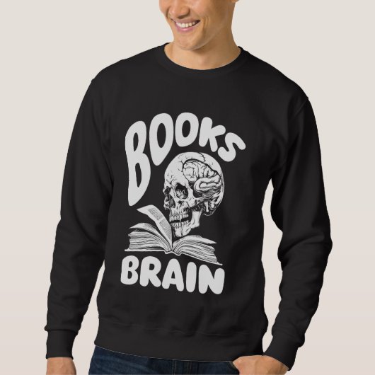 Sweatshirt Livres Skull Bookworm Literature Writer - Novel Bo (Devant)