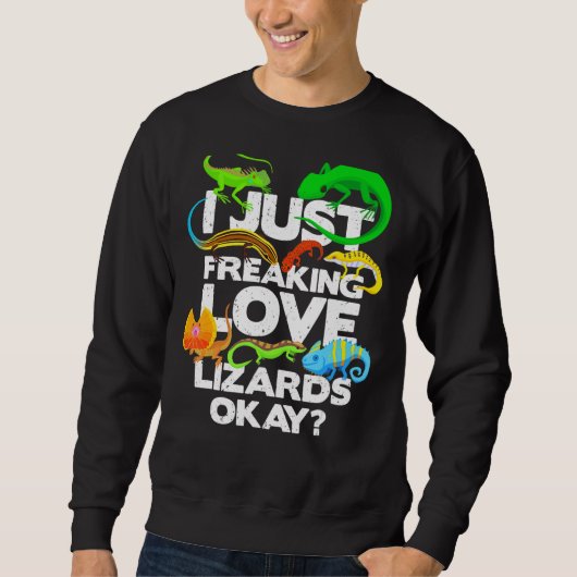 Sweatshirt Lizard Reptile Lizard (Devant)