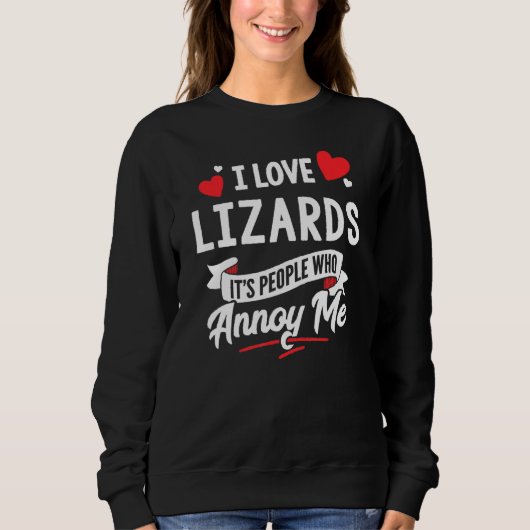 Sweatshirt Lizards - I Love Lizards (Devant)