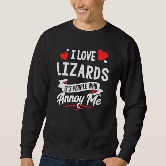 Sweatshirt Lizards - I Love Lizards (Devant)